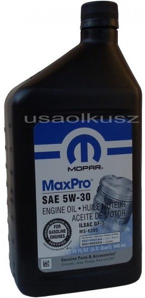 Olej silnikowy MaxPro 5W30 MOPAR GF-5 MS-6395 0,946l