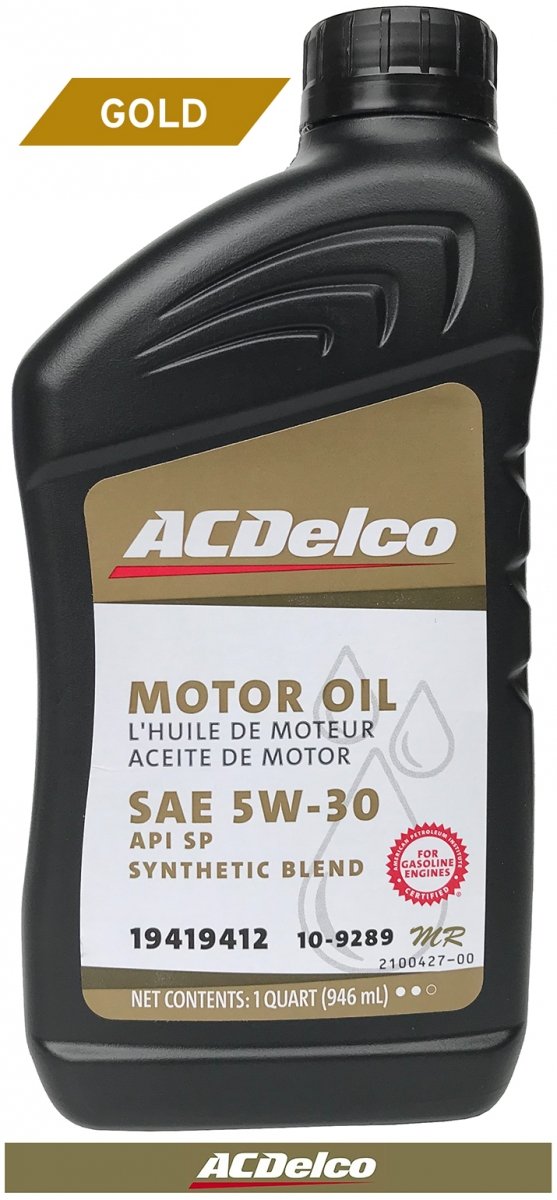 Filtr + olej silnikowy ACDelco Gold Synthetic Blend 5W30 API SP GF-6 Cadillac CTS 3,6 V6