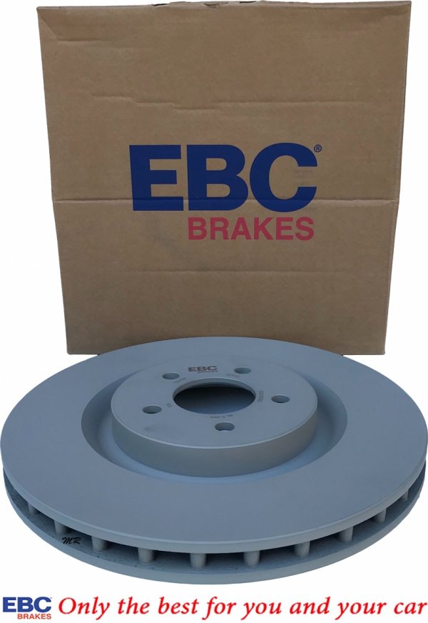 Przednie klocki Ultimax2 + tarcze hamulcowe 355mm EBC seria PREMIUM Ford Mustang 2005-2014