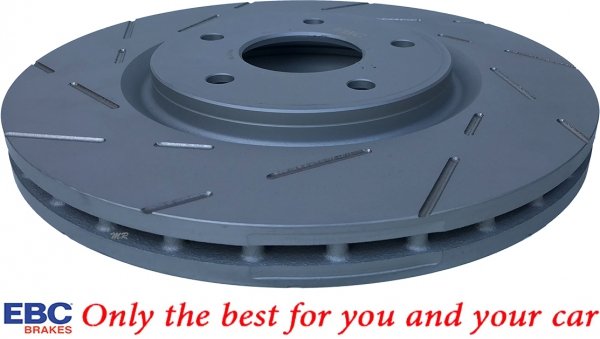 Przednie klocki GreenStuff + NACINANE tarcze hamulcowe 330mm EBC seria USR Lancia Voyager 2012-