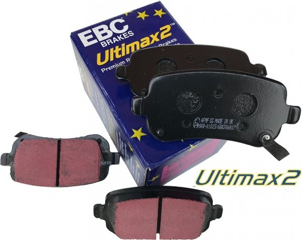 Tylne klocki Ultimax2 + tarcze hamulcowe 305mm EBC seria PREMIUM Dodge Caravan 2008-