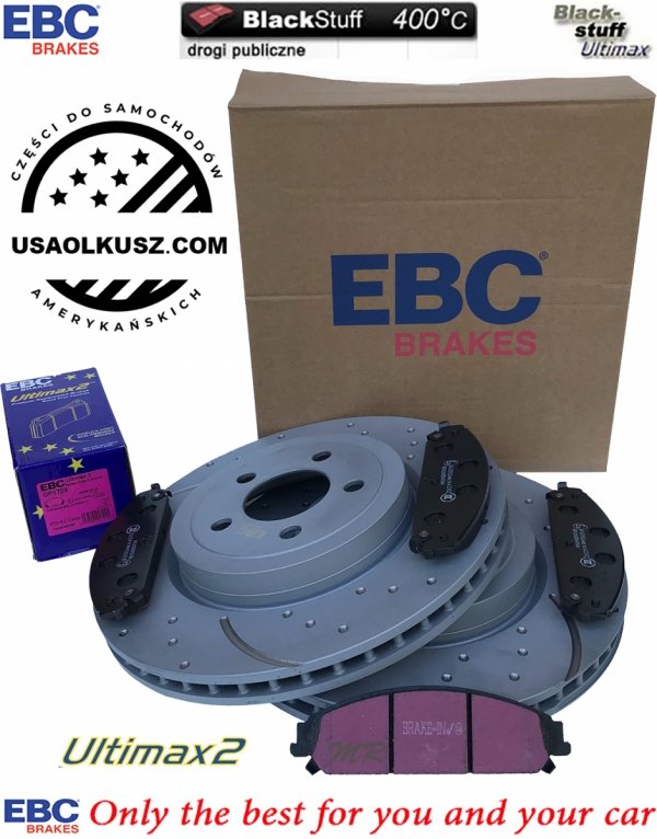 Przednie klocki Ultimax2 + tarcze hamulcowe 345mm EBC seria GD Dodge Magnum