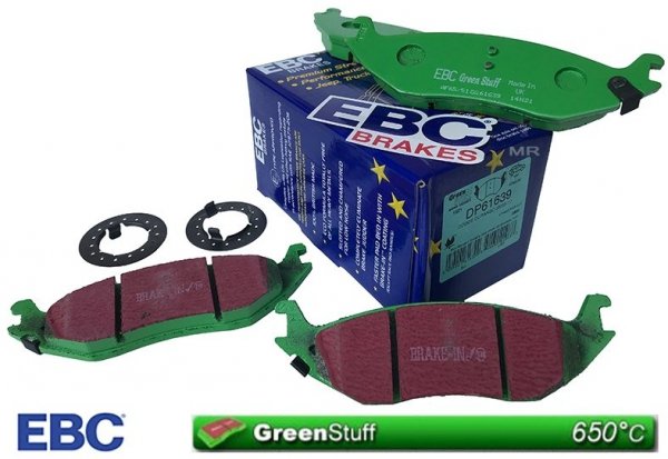 Tylne klocki GreenStuff + tarcze hamulcowe EBC PREMIUM Dodge Durango 2004-2009