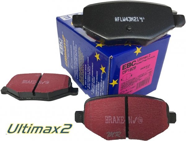 Tylne klocki Ultimax2 + tarcze hamulcowe 330mm EBC seria Premium Lincoln MKX 2011-2015