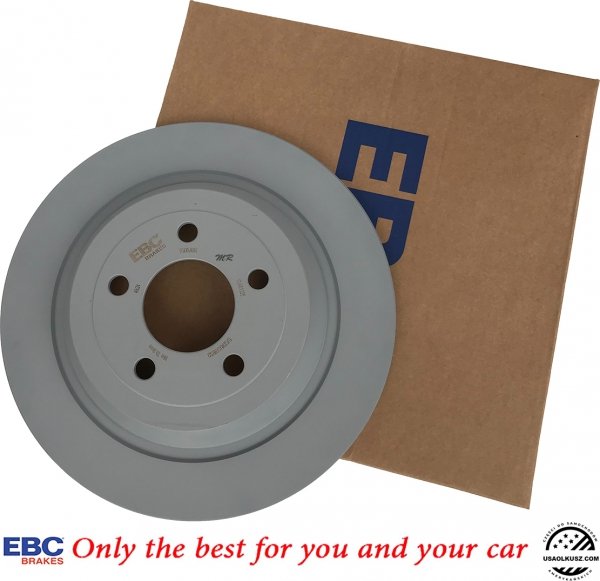 Tylne CERAMICZNE klocki RedStuff + tarcze hamulcowe 320mm EBC seria PREMIUM Ford Mustang 2015-