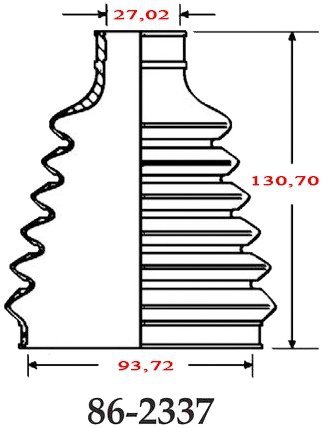 Osłona przegubu napędowego zewnętrznego Cadillac CTS 2004-2007