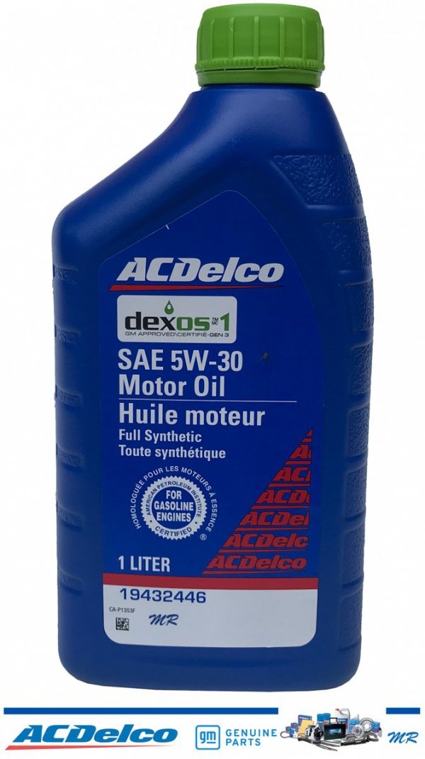 Filtr + olej ACDelco 5W30 GMC Sierra 4,3 V6 2014-