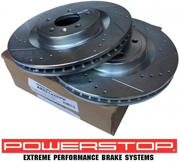 Przednie klocki Z26 + tarcze hamulcowe POWERSTOP 336mm Ford Mustang 2011-2014