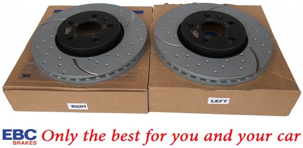 Przednia NAWIERCANA NACINANA tarcza hamulcowa 321mm EBC seria GD Chevrolet Equinox 2010-