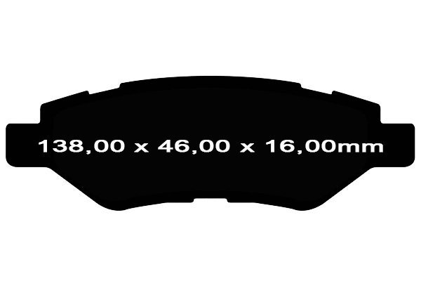 Klocki hamulcowe tylne EBC GreenStuff Cadillac SRX 2010-