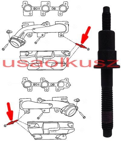 Śruba kolektora wydechowego - mocowanie osłony Dodge Dakota 3,7 V6
