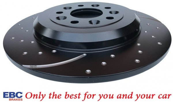 Tylna NAWIERCANA NACINANA tarcza hamulcowa EBC seria GD Ford Edge 2011-2014