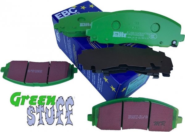 Przednie klocki GreenStuff + NACINANE tarcze hamulcowe 330mm EBC seria USR Lancia Voyager 2012-