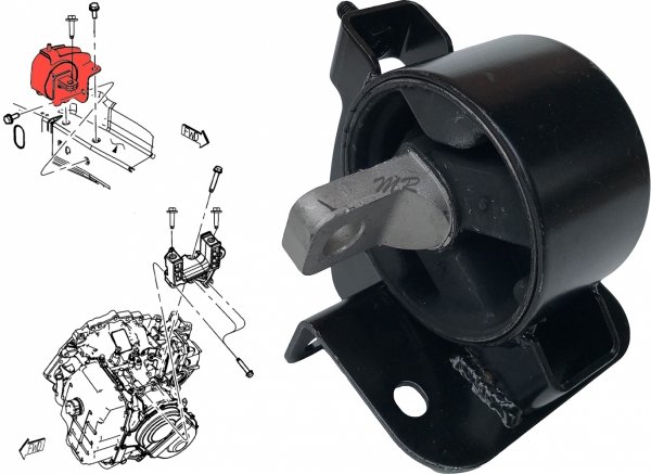 Poduszka skrzyni biegów lewa Chrysler Voyager Town Country 2008-2010 4880383AA