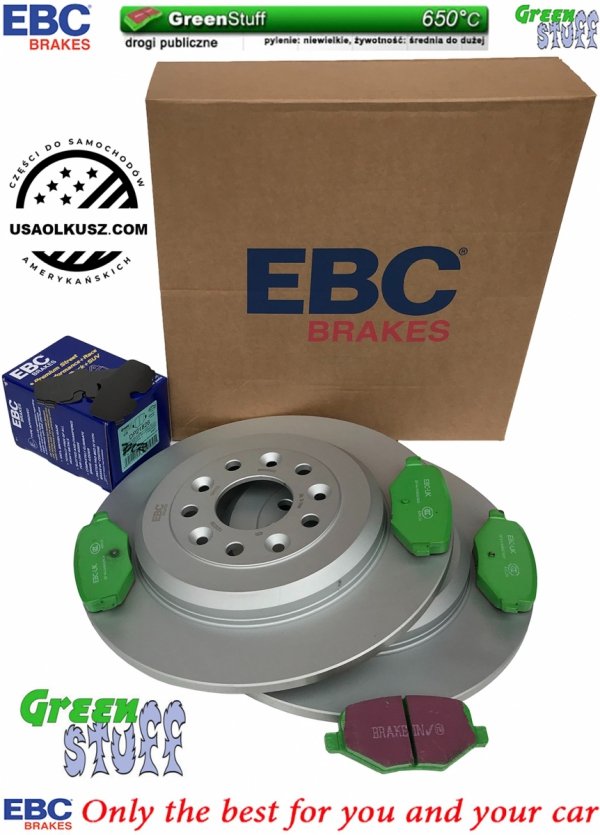 Tylne klocki GreenStuff + tarcze hamulcowe 330mm EBC seria Premium Mercury Sable 2008-