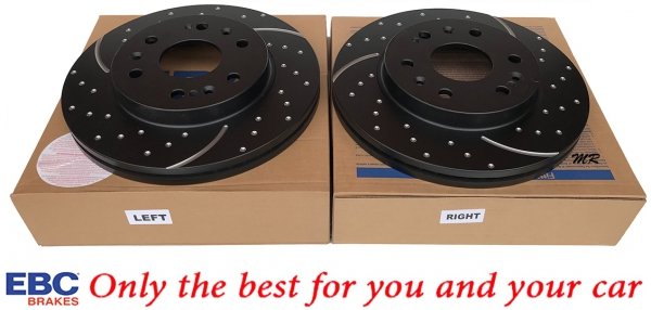 Przednie klocki Ultimax2 + NAWIERCANE NACINANE tarcze hamulcowe 330mm EBC seria GD Chevrolet Tahoe 2009-