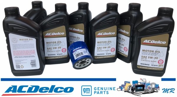 Filtr + olej silnikowy ACDelco Gold Synthetic Blend 5W30 API SP GF-6 Pontiac GTO