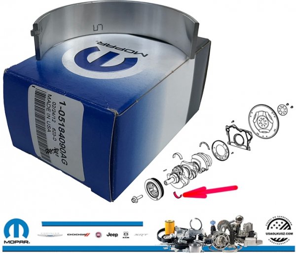 Panewka główna wału dolna -0,0072 Lancia Flavia 3,6 V6