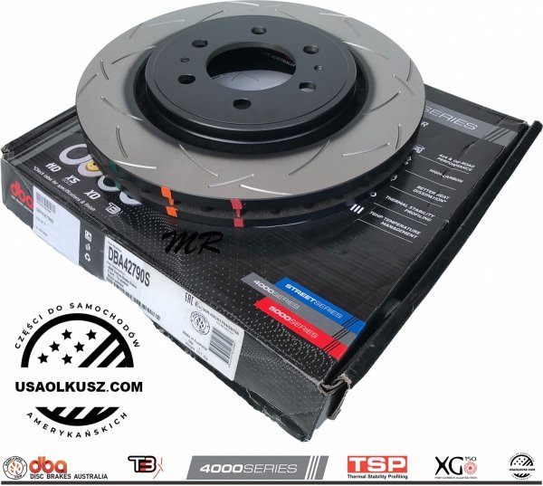 Przednie klocki DBA Xtreme Performance + NACINANE tarcze hamulcowe DBA seria 4000 T3 Ford F-150 2010-2020