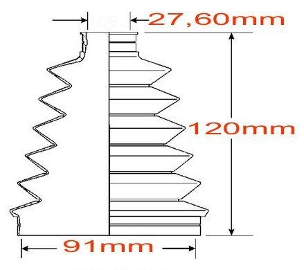 Osłona przegubu napędowego zewnętrznego Jeep Cherokee 2002-2010