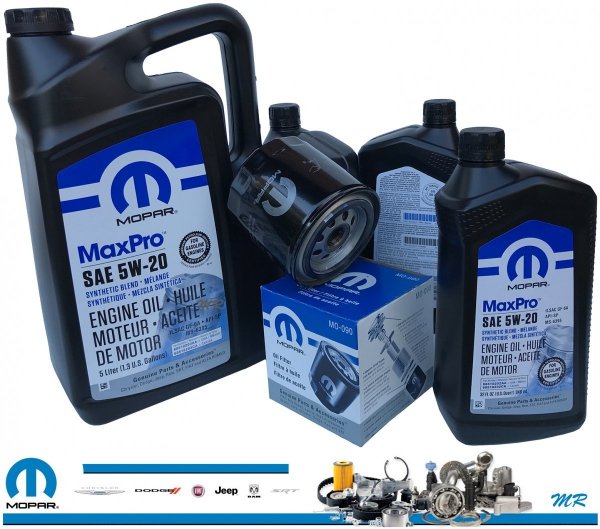 Oryginalny filtr oraz olej MOPAR MaxPro 5W20 Dodge Charger 5,7 V8 -2008