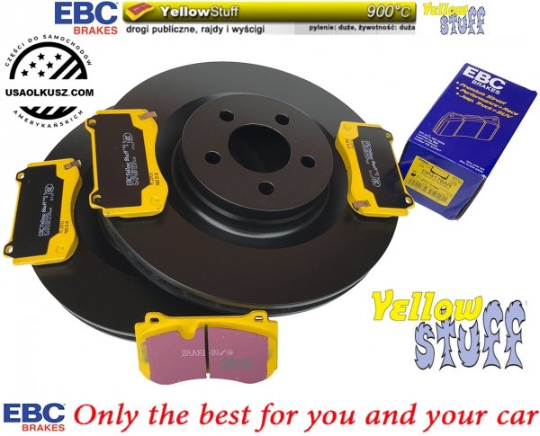 Przednie klocki YellowStuff + tarcze hamulcowe 360mm EBC seria PREMIUM Dodge Charger SRT Scat Pack