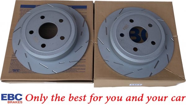 Tylna NACINANA tarcza hamulcowa EBC seria USR Jeep Wrangler JK 2007-2018