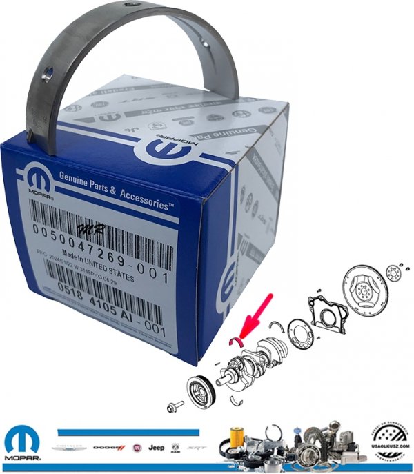 Panewka główna wału górna STD Lancia Flavia 3,6 V6