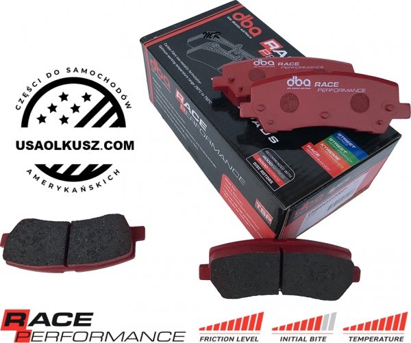 Tylne klocki RACE PERFORMANCE + tarcze hamulcowe 330mm DBA seria 4000 T3 Ford Mustang 2015-