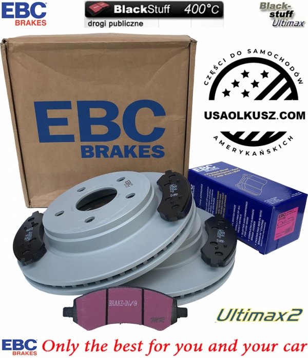 Przednie klocki Ultimax2 + tarcze hamulcowe EBC seria PREMIUM Dodge Durango 2007-2009