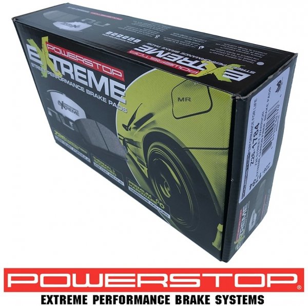 Przednie klocki Z26 + WIERCONE tarcze hamulcowe 352mm POWERSTOP EVOLUTION Ford Mustang 2015-