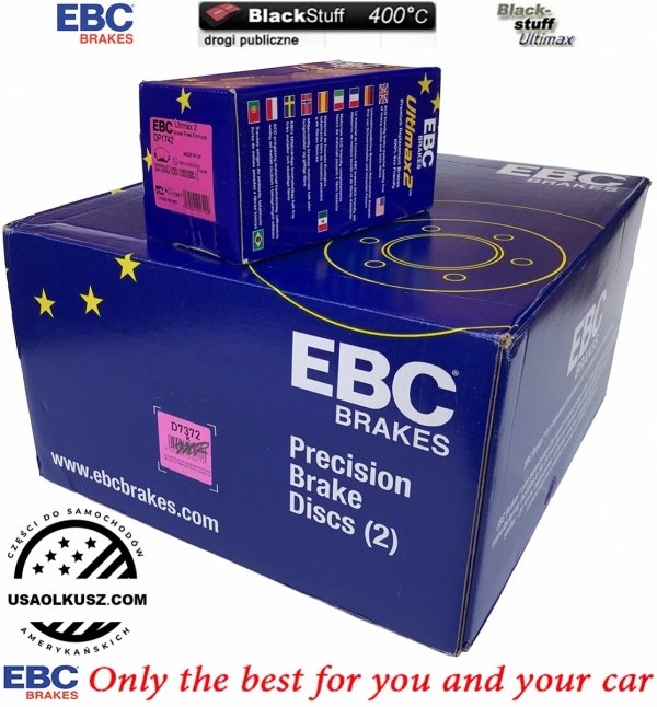 Przednie klocki Ultimax2 + tarcze hamulcowe 330mm EBC seria PREMIUM Chevrolet Avalanche 1500 2007-2008