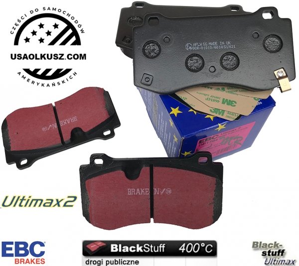 Przednie klocki Ultimax2 + tarcze hamulcowe 360mm EBC seria PREMIUM Dodge Challenger SRT Scat Pack