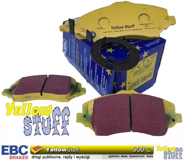 Przednie klocki YellowStuff + tarcze hamulcowe 302mm EBC seria Premium Dodge Caravan -2012