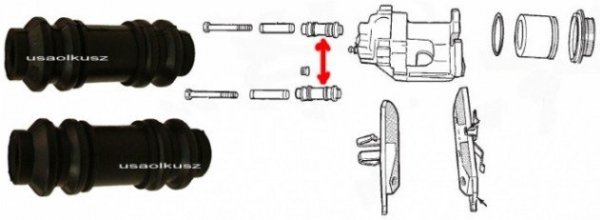 Osłonki prowadnic tylnego zacisku Ford Explorer 1996-2010