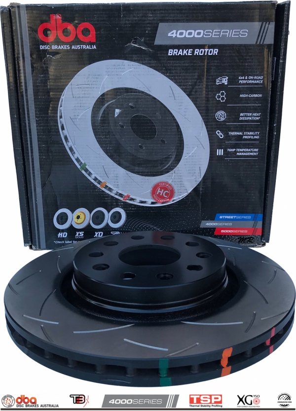 Przednie klocki XTREME PERFORMANCE + tarcze hamulcowe DBA seria 4000 T3 Jeep Gladiator JT