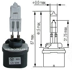 Żarówka halogenu Buick Rendezvous 50W