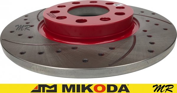 Tylne klocki brembo + WIERCONE tarcze hamulcowe tylne ATM Chrysler 200 2015-2017