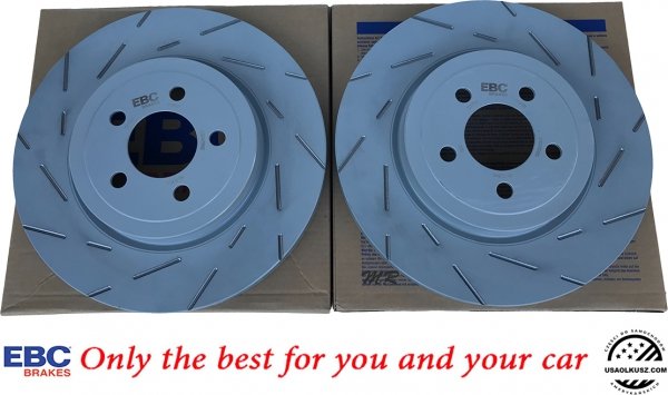 Przednie klocki YELLOWSTUFF + tarcze hamulcowe 345mm EBC seria USR Lancia Thema