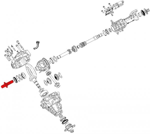 Półoś pośrednia przednia lewa MOPAR RAM 1500 2012-