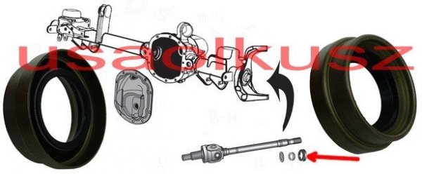 Uszczelniacz półosi przedniego mostu Jeep Wrangler JK 2007-2012