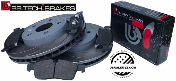 Przednie klocki + NACINANE tarcze hamulcowe 330mm SLOTTED Dodge Durango 3,6 V6