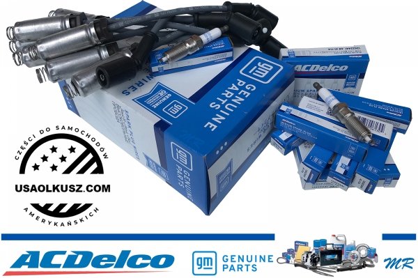 ORYGINALNE przewody GM + IRYDOWE świece zapłonowe ACDelco GMC Sierra 1500 V8 2014-