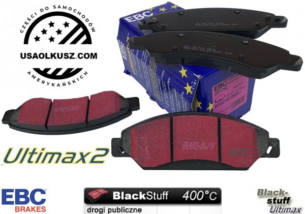 Przednie klocki Ultimax2 + tarcze hamulcowe 330mm EBC seria PREMIUM GMC Yukon 2007-2008
