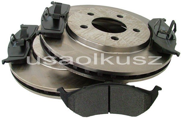 Przednie Tarcze Oraz Klocki Hamulcowe Dodge Caravan 1996