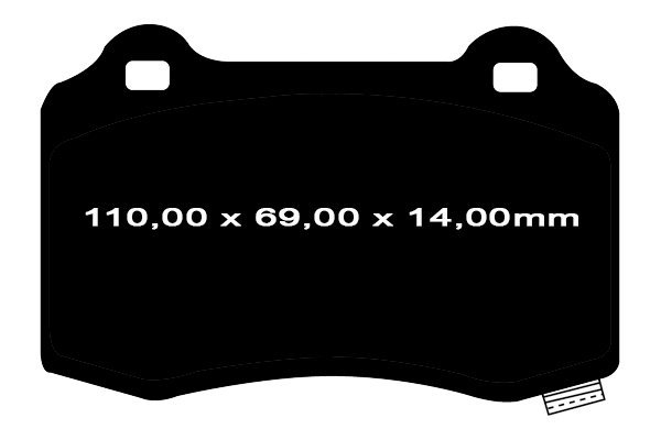 Tylne klocki Ultimax2 + NACINANE tarcze hamulcowe 350mm EBC seria USR Dodge Magnum SRT-8 6,1 V8