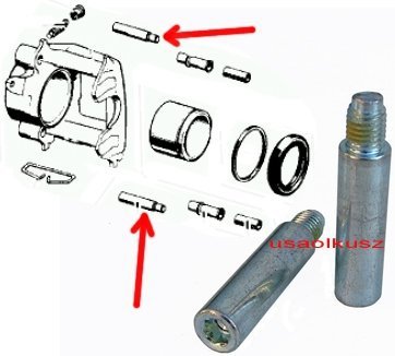 Zestaw prowadnic zacisku hamulcowego Ford Escape -2010