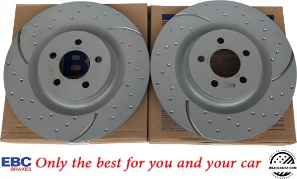 Przednia NAWIERCANA NACINANA tarcza hamulcowa 360mm EBC seria GD Chrysler 300C SRT