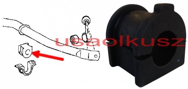 Guma tuleja stabiliza przedniego 34mm Toyota Land Cruiser 2007-