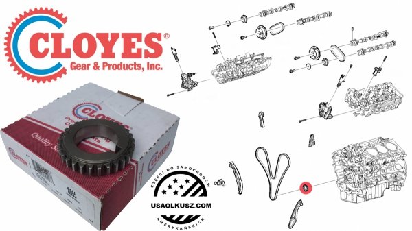Koło zębate wału korbowego rozrządu silnika Mazda CX-9 CX9 3,7 V6 2011-2015